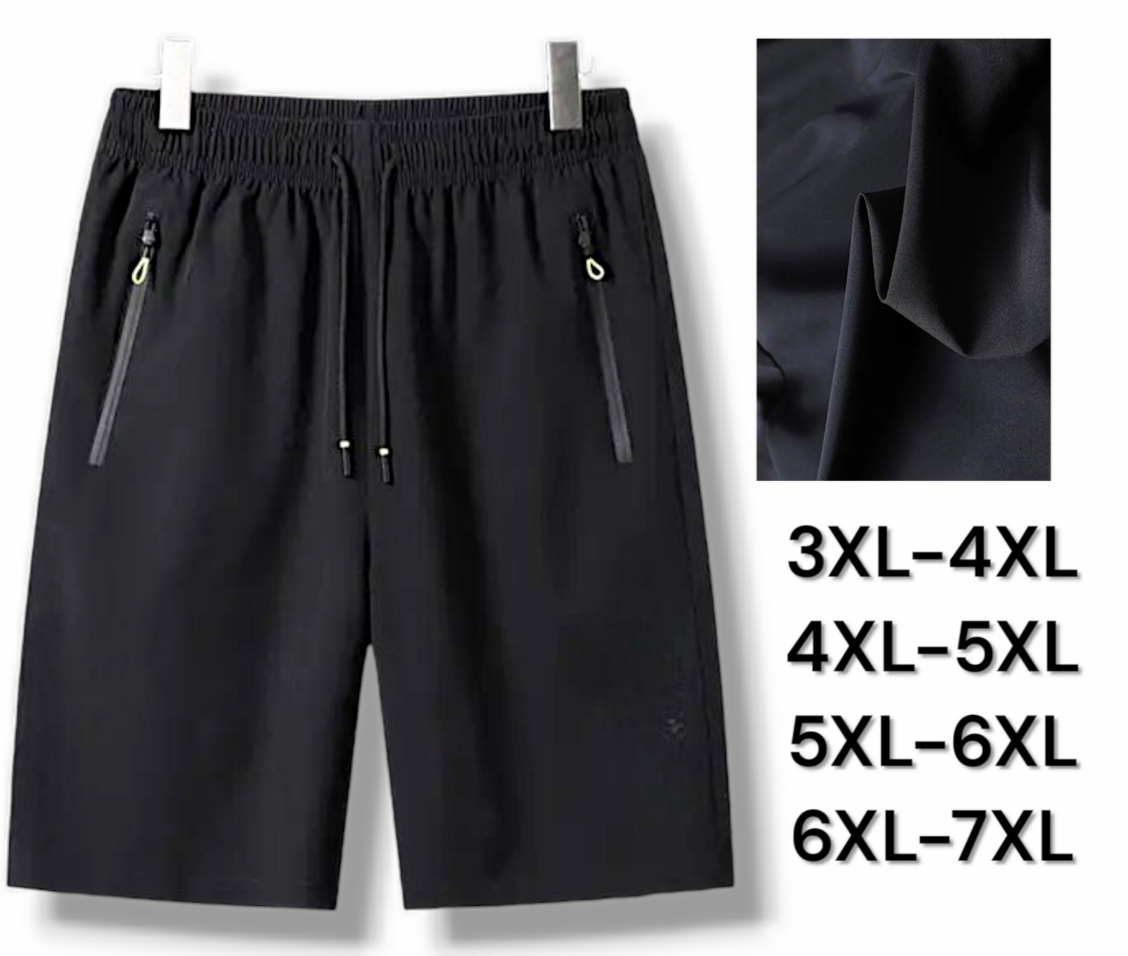 Шорти чоловічі з водонепроникної тканини.Фірми Кеналін. Колір чорний. Розміри: 3XL-7XL Шорти чоловічі з водонепроникної тканини.Фірми Кеналін. Колір чорний. Розміри: 3XL-7XL