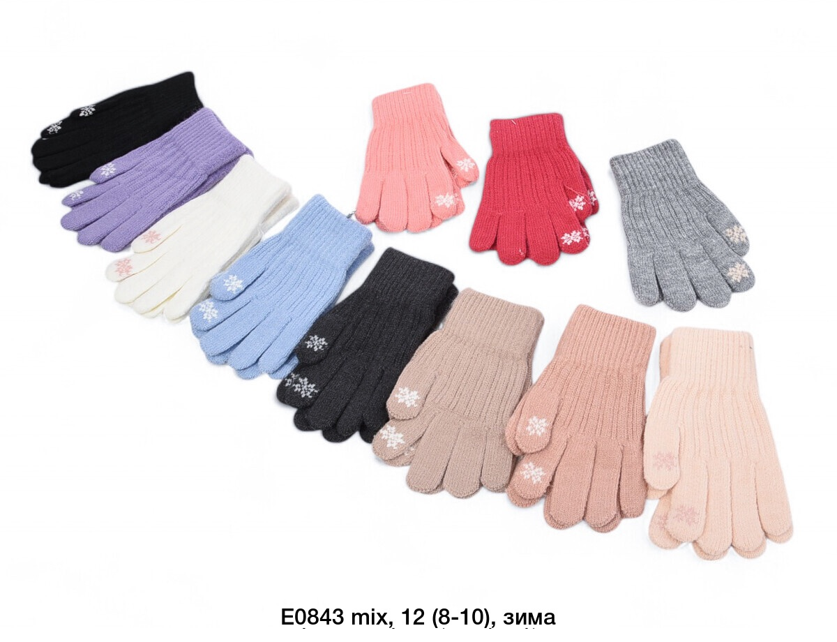 Рукавички підліток Одинарні. E0843. Розмір М 8-10 років, L 11-13 Рукавички підліток Одинарні. E0843. Розмір М 8-10 років, L 11-13