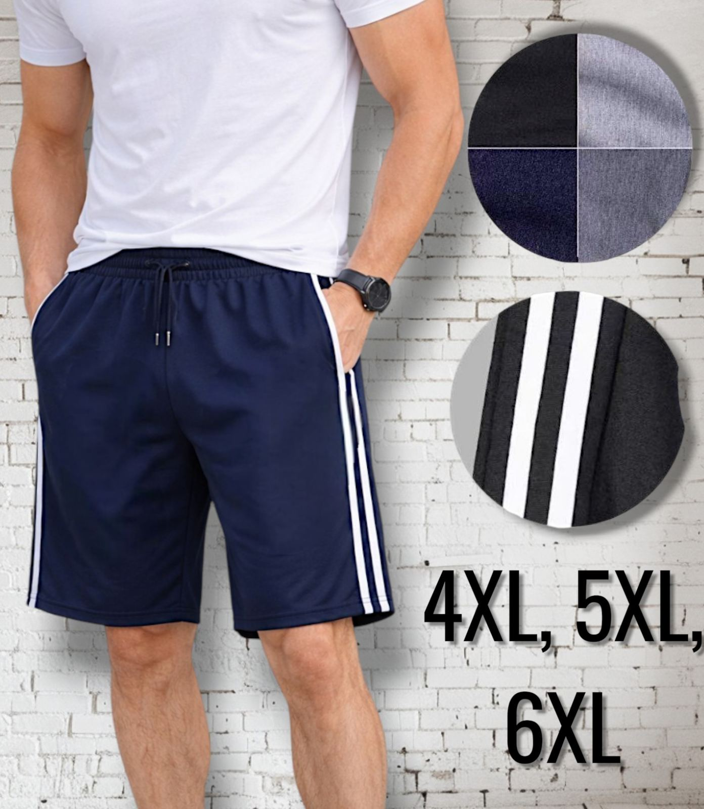 Чоловічі трикотажні шорти. Фірми Чайка. Норма. Розміри: 4XL, 5XL, 6XL. Чоловічі трикотажні шорти. Фірми Чайка. Норма. Розміри: 4XL, 5XL, 6XL.