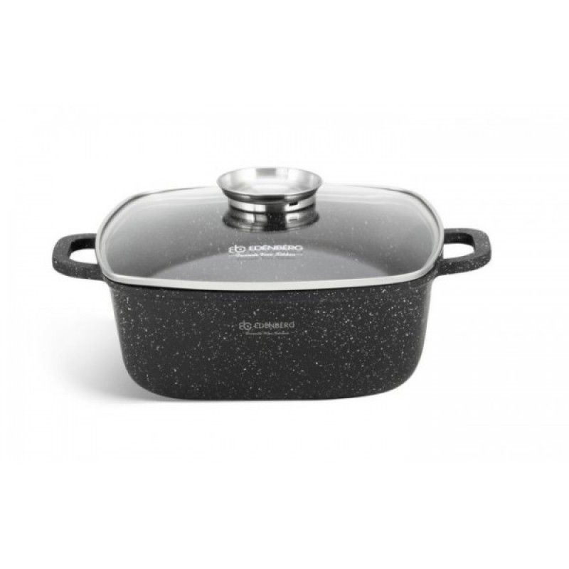 Казан EDENBERG EB-8115 (6,5л, 28см, квадратный, мраморный) Казан EDENBERG EB-8115 (6,5л, 28см, квадратный, мраморный)