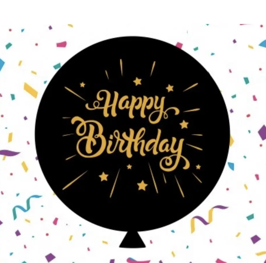 Воздушный шар "Happy Birthday" чёрный 24" (60 см) в упаковке ТМ Sharoff Воздушный шар "Happy Birthday" чёрный 24" (60 см) в упаковке ТМ Sharoff