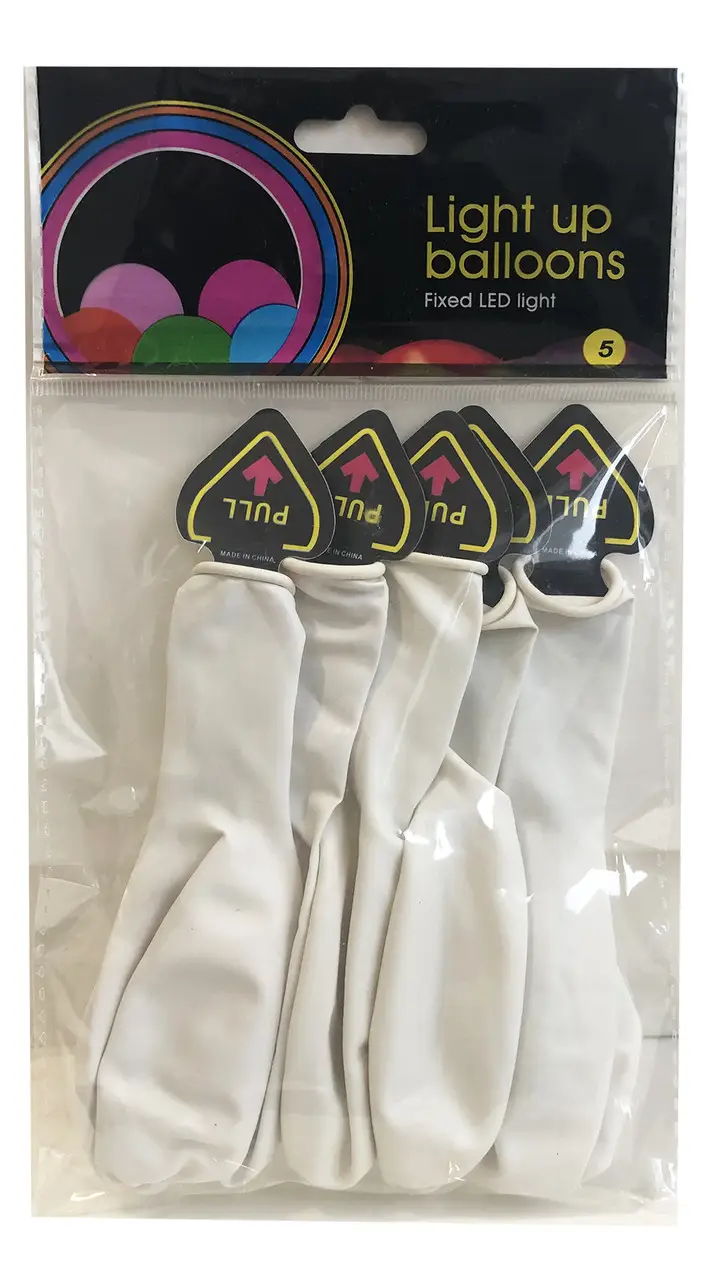 Светящиеся шары для запуска в небо белые, 5 шт Светящиеся шары для запуска в небо белые, 5 шт