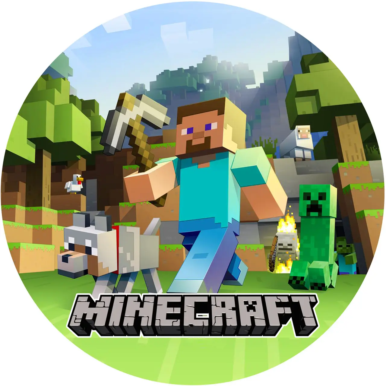 Тарелки бумажные одноразовые детские " Майнкрафт ". 18 см.10 шт Тарелки бумажные одноразовые детские " Майнкрафт ". 18 см.10 шт