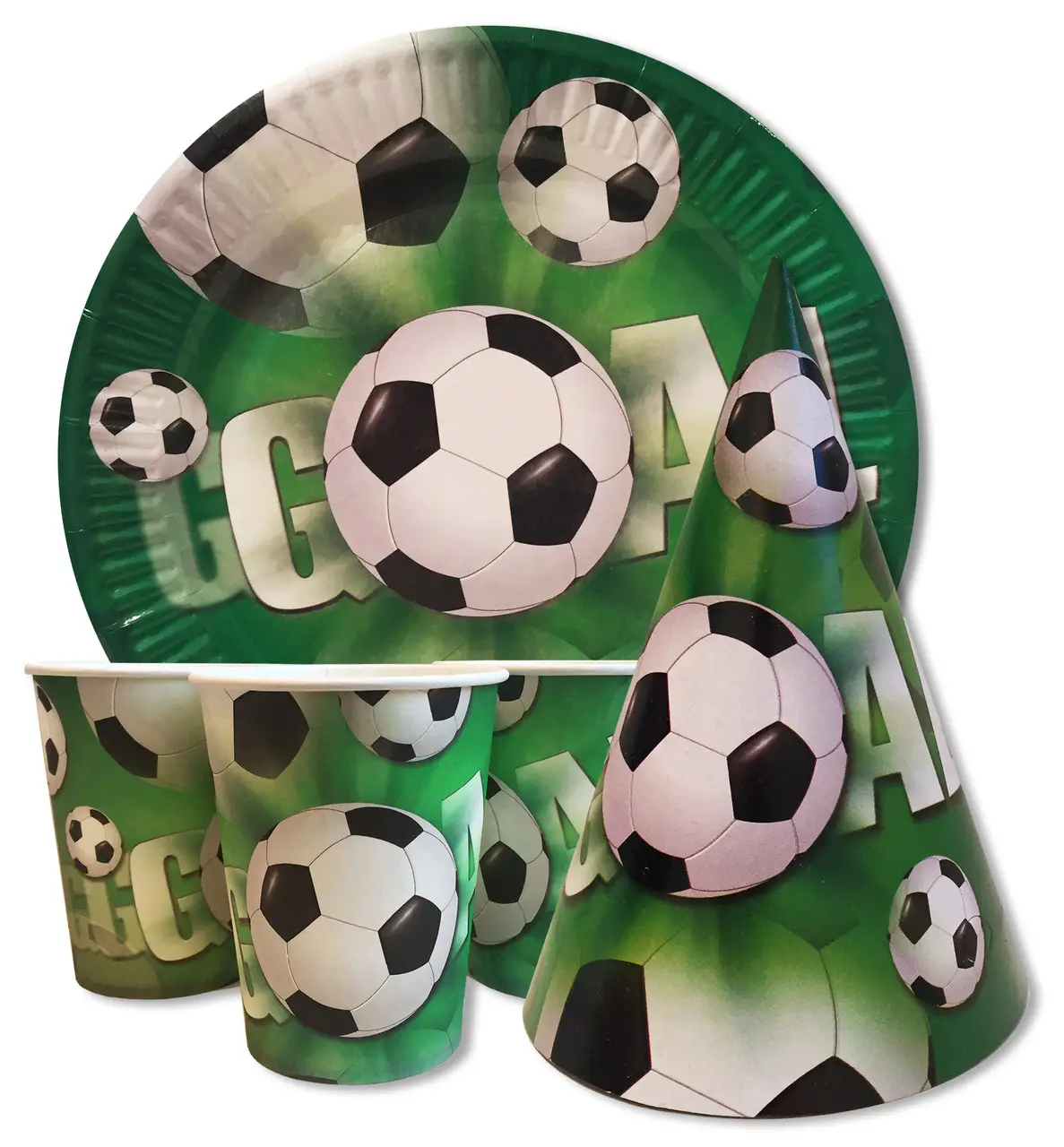 Набор для детского дня рождения " Футбол " Тарелки -10 шт Стаканчики - 10 шт Колпачки - 10 шт Набор для детского дня рождения " Футбол " Тарелки -10 шт Стаканчики - 10 шт Колпачки - 10 шт