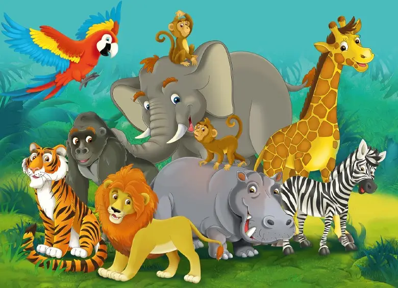 Пакет для подарка большой горизонтальный "Зоопарк" 36х22 см Пакет для подарка большой горизонтальный "Зоопарк" 36х22 см