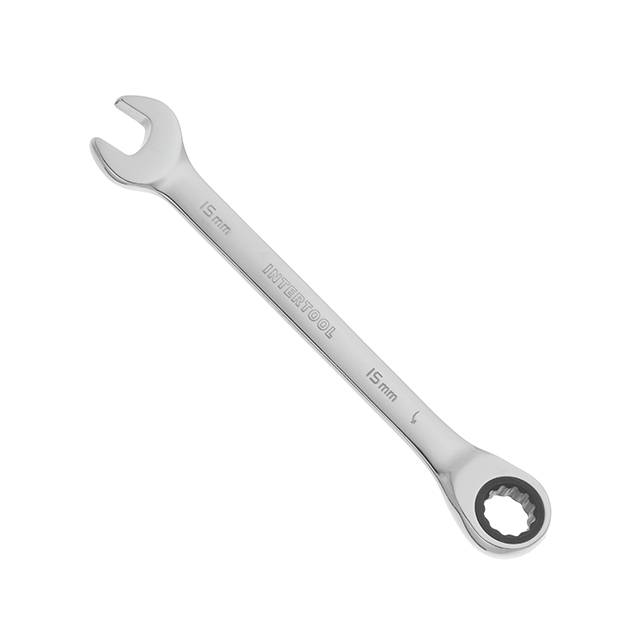 Ключ комбинированный с трещоткой 15мм Cr-V; PROF DIN3113 INTERTOOL XT-1355 Ключ комбинированный с трещоткой 15мм Cr-V; PROF DIN3113 INTERTOOL XT-1355