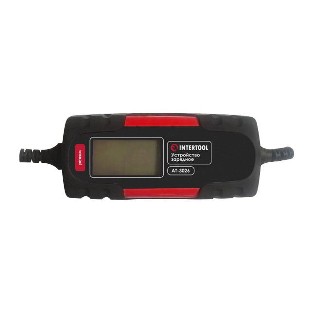 Устройство зарядное 6/12 В, 1/4.5 А, 230 В, зимний режим зарядки, дисплей, емкость заряжаемого аккумулятора 1.2-120 а/ч INTERTOOL AT-3026 Устройство зарядное 6/12 В, 1/4.5 А, 230 В, зимний режим зарядки, дисплей, емкость заряжаемого аккумулятора 1.2-120 а/ч INTERTOOL AT-3026