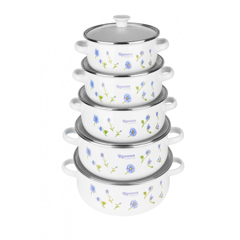 Набор посуды UNIQUE UN-2355 10 пр. белый Набор посуды UNIQUE UN-2355 10 пр. белый