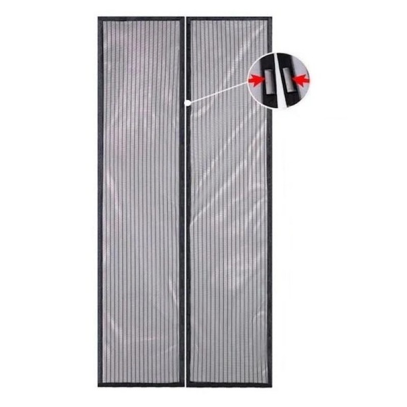 Москитная сетка для дверей на магнитах в целлофановой упаковке100*210см Москитная сетка для дверей на магнитах в целлофановой упаковке100*210см
