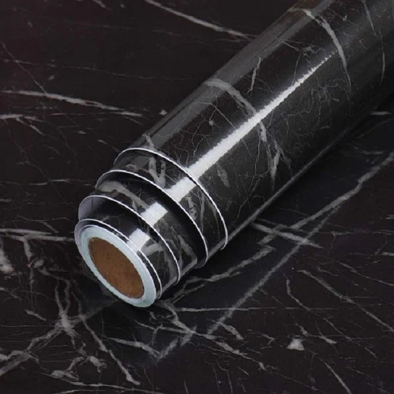 Самоклеящаяся пленка 3м на 60см Черный мрамор Самоклеящаяся пленка 3м на 60см Черный мрамор