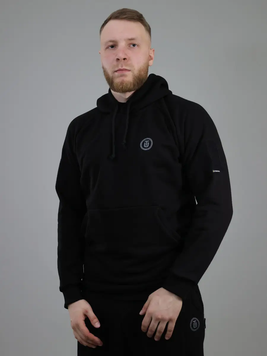 Худи тактическое с принтом ULTIMATUM Черное, размеры S-M-L-XL-2XL Худи тактическое с принтом ULTIMATUM Черное, размеры S-M-L-XL-2XL