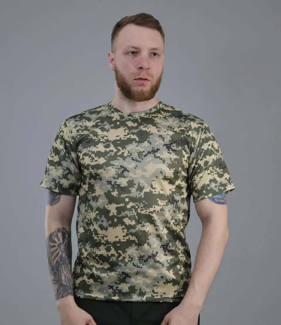 Футболка Cool-Max прямая Светлый пиксель, размеры 44-60 Футболка Cool-Max прямая Светлый пиксель, размеры 44-60