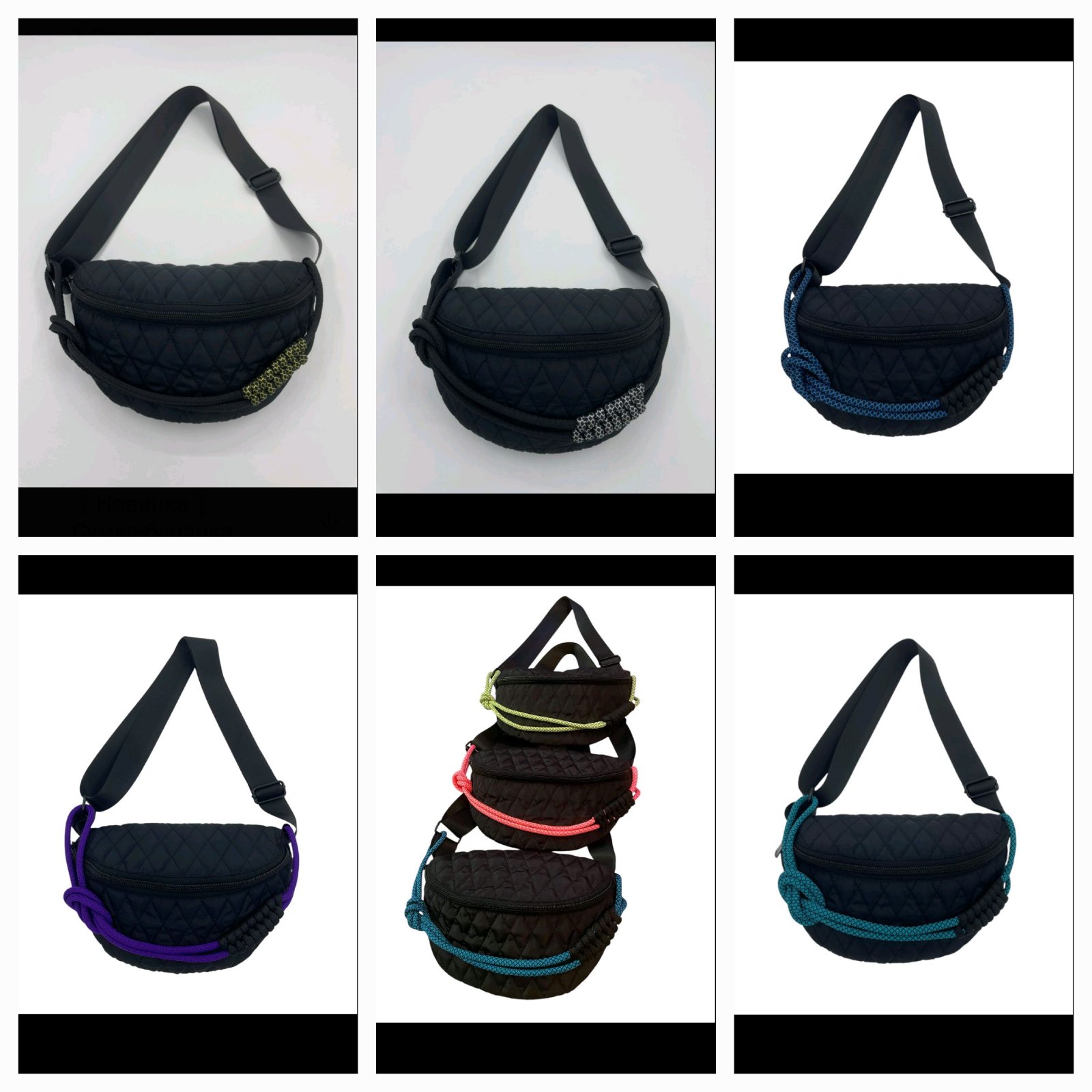 Сумка-бананка стеганная с дополнительной ручкой 1 Отдел 2 кармана 25»16»10 см Сумка-бананка стеганная с дополнительной ручкой 1 Отдел 2 кармана 25»16»10 см