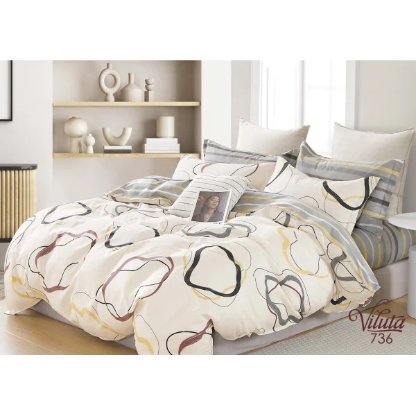 Комплект постельного белья Евро Viluta Сатин Twill 736 Комплект постельного белья Евро Viluta Сатин Twill 736