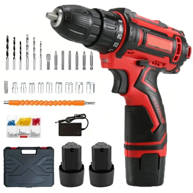 Аккумуляторный шуруповёрт с насадками KRAFFTEC 24V Аккумуляторный шуруповёрт с насадками KRAFFTEC 24V