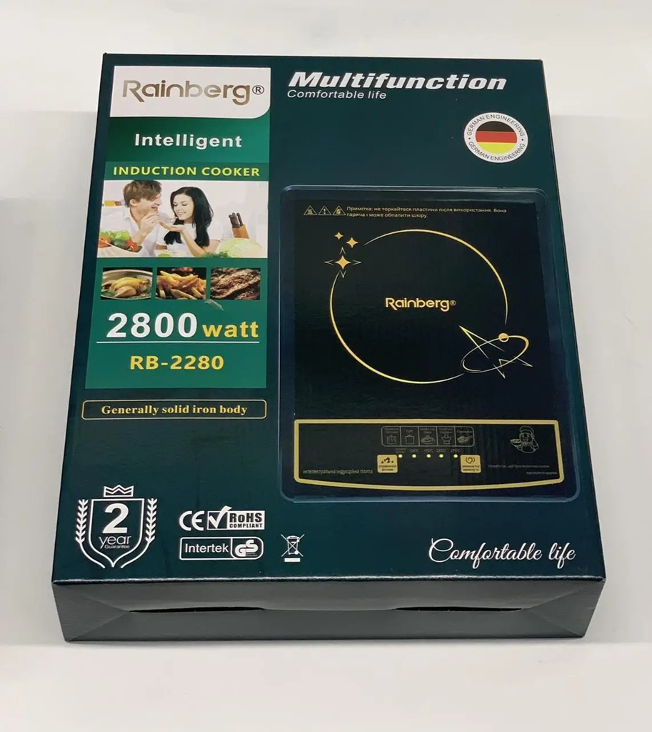 Плита настольная индукционная одноконфорная RB-2280 (стеклокерамика, 2800w) Плита настольная индукционная одноконфорная RB-2280 (стеклокерамика, 2800w)
