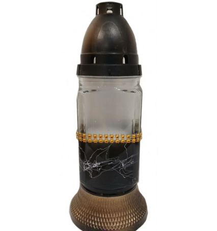 Лампадка стеклянная на 36 часов "Нитка черная" Лампадка стеклянная на 36 часов "Нитка черная"