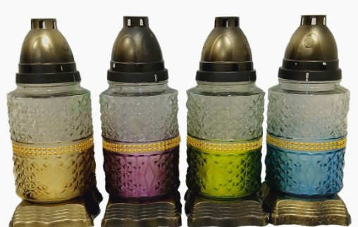 Лампадка стеклянная на 36 часов "Лента микс" Лампадка стеклянная на 36 часов "Лента микс"