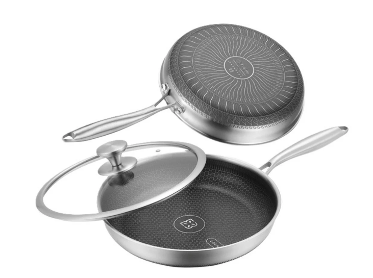 Сковорода с крышкой Edenberg EB-13056 из нержавеющей стали с трехслойным антипригарным покрытием 20 см Сковорода с крышкой Edenberg EB-13056 из нержавеющей стали с трехслойным антипригарным покрытием 20 см