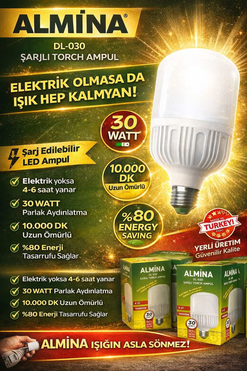 Фонарь - Лампа ALMINA DL 030 со встроенным аккумулятором 4500m Ah (6 часов автономной работы) Фонарь - Лампа ALMINA DL 030 со встроенным аккумулятором 4500m Ah (6 часов автономной работы)