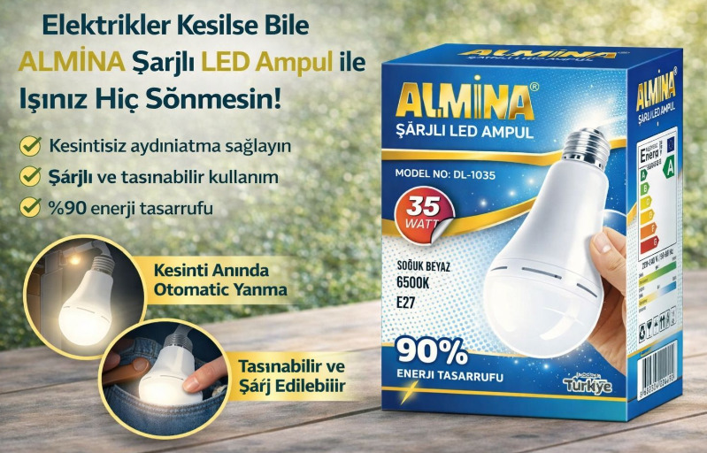 Фонарь - Лампа ALMINA 35W DL 035 аккумуляторная, встроенный аккумулятор (1500mAh) (6 часов работы) Фонарь - Лампа ALMINA 35W DL 035 аккумуляторная, встроенный аккумулятор (1500mAh) (6 часов работы)