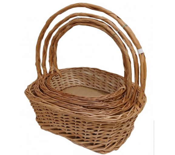 Плетеные прямоугольные корзины из лозы (набор из 4 шт) Плетеные прямоугольные корзины из лозы (набор из 4 шт)