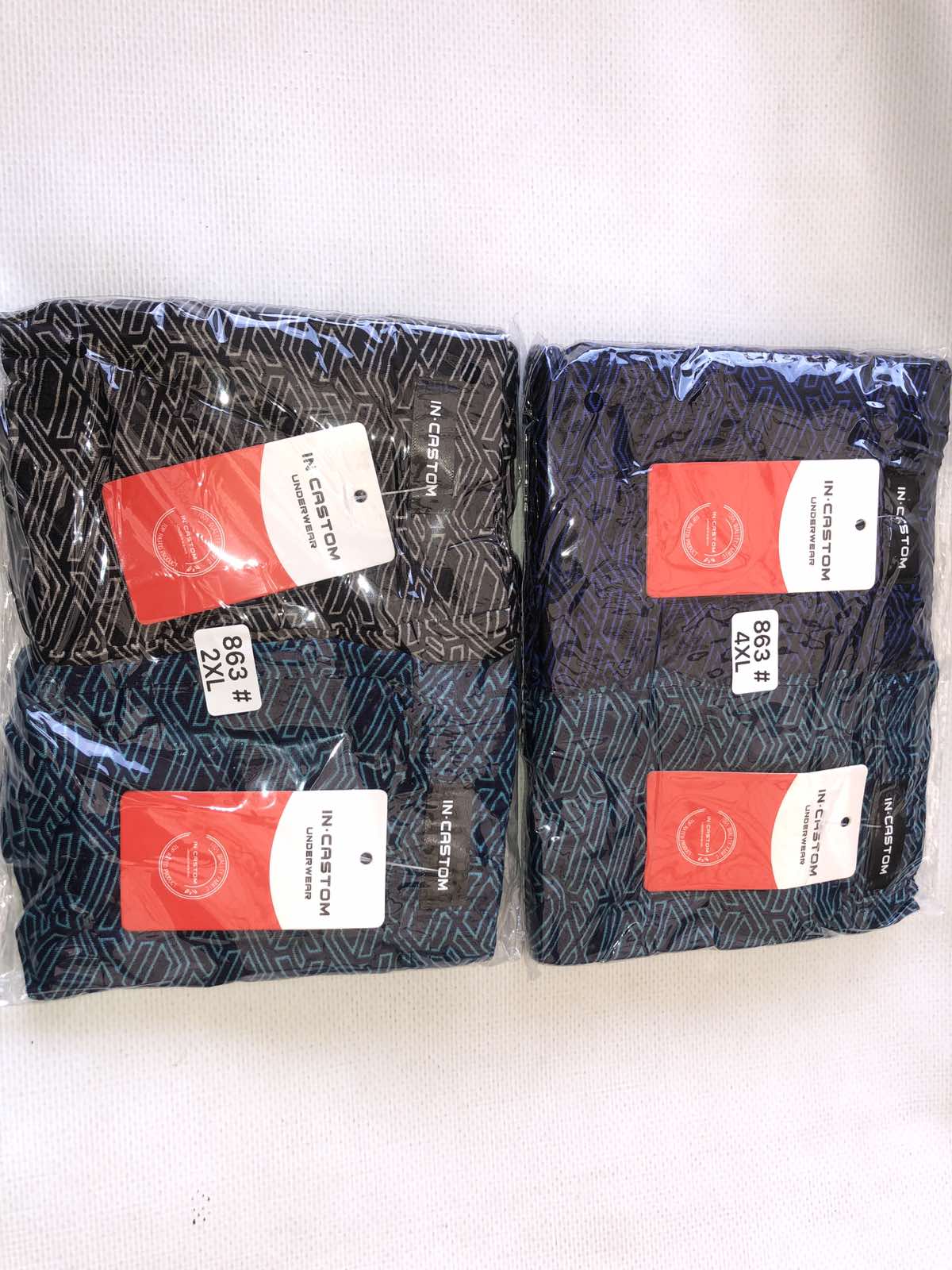 Трусы боксеры IN CASTOM мужские, Размеры: XL; 2XL; 3XL; 4XL Трусы боксеры IN CASTOM мужские, Размеры: XL; 2XL; 3XL; 4XL