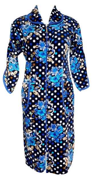 Цветной велюровый женский халат на молнии 50р Цветной велюровый женский халат на молнии 50р