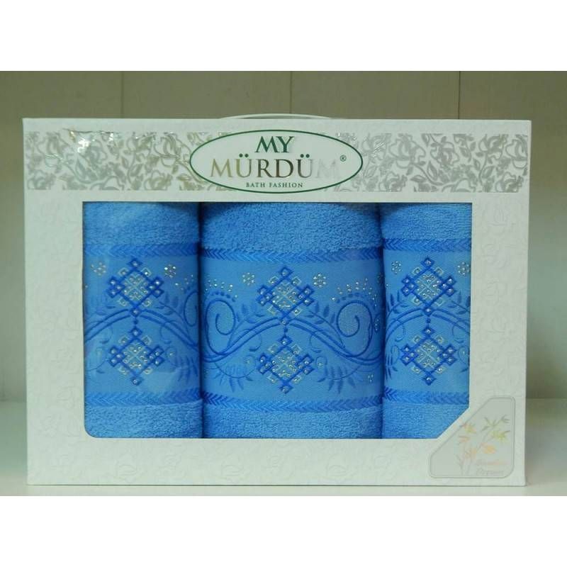 Набор полотенец My Murdum 3-ка (б+2л) (в ассортименте). Турция Набор полотенец My Murdum 3-ка (б+2л) (в ассортименте). Турция