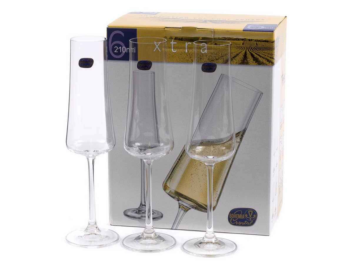 Набор бокалов для шампанского Bohemia Xtra 40862/210 (210 мл, 6 шт) Набор бокалов для шампанского Bohemia Xtra 40862/210 (210 мл, 6 шт)