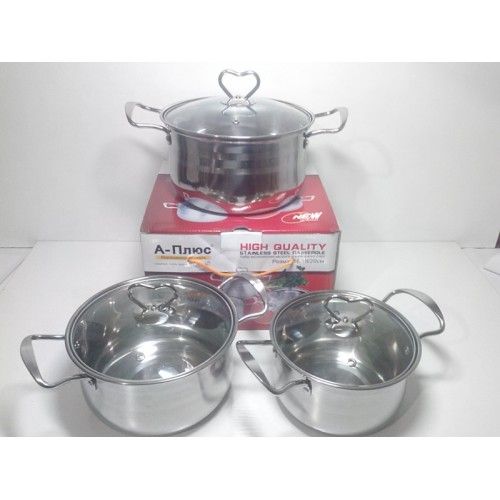 Набор кастрюль А-Плюс 2063, 6 предметов Набор кастрюль А-Плюс 2063, 6 предметов