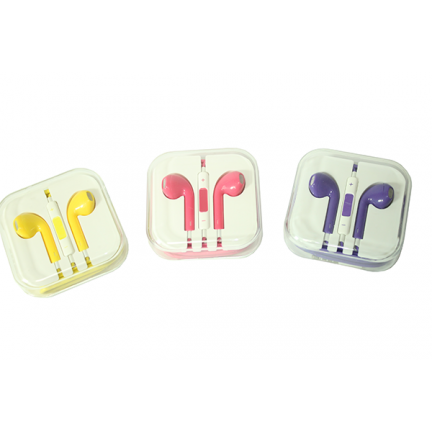 Наушники EarPods с пультом дистанционного управления и микрофоном (цветные) Наушники EarPods с пультом дистанционного управления и микрофоном (цветные)