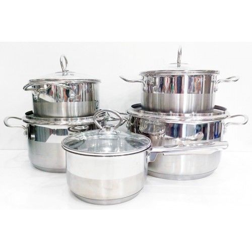 Набор кастрюль (10 предметов) A-PLUS 1295 Набор кастрюль (10 предметов) A-PLUS 1295