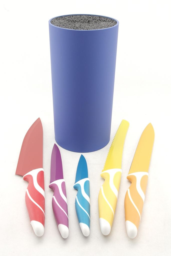 Набор из 5 ножей на подставке A-PLUS KF-1827 (керамика) Набор из 5 ножей на подставке A-PLUS KF-1827 (керамика)