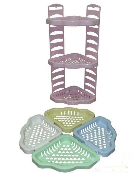 Полка угловая для ванной (ПолимерАгро) Полка угловая для ванной "Rosa"