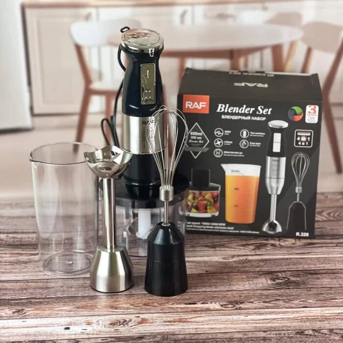 Погружной электрический блендер 4в1 RAF R. 326 800ВТ Погружной электрический блендер 4в1 RAF R. 326 800ВТ