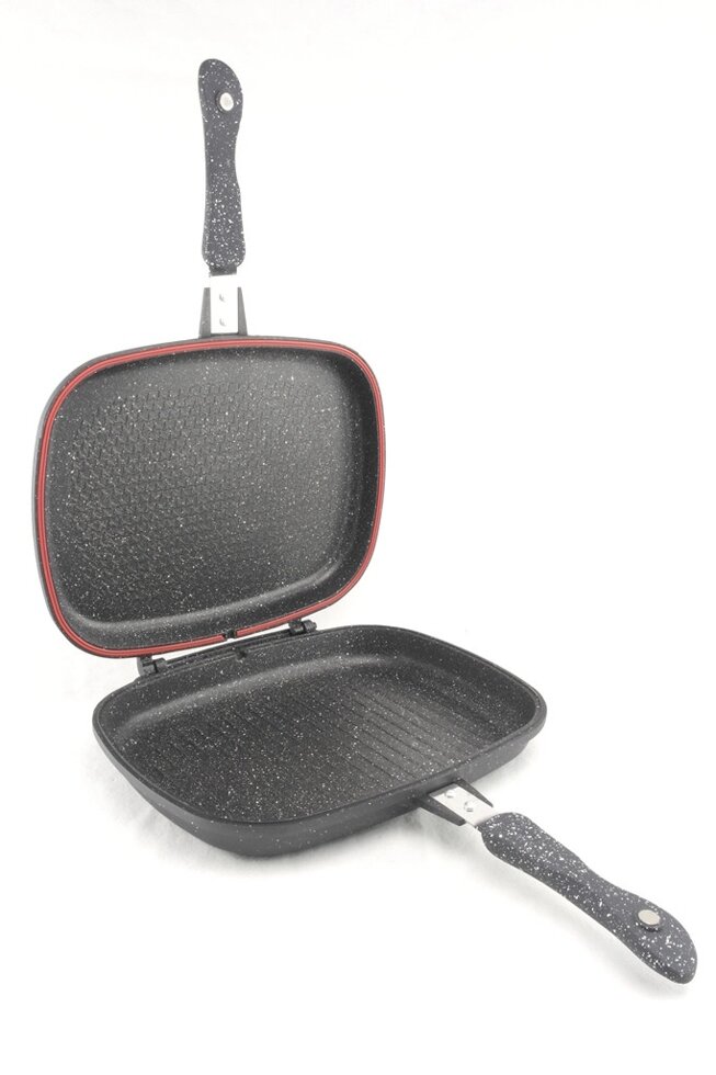 Сковорода 32 См Двойная Ручка Мраморное Покрытие Сковорода 32 См Двойная Ручка Мраморное Покрытие