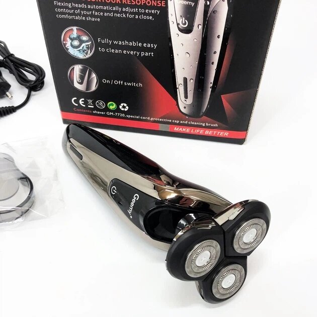 Электробритва Geemy GM-7720 аккумуляторная с подвижной головкой Электробритва Geemy GM-7720 аккумуляторная с подвижной головкой