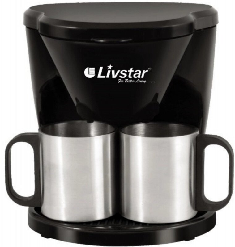 Кавоварка на 2 чашки LivStar, 450 Ватт (1189-LSU) Кавоварка на 2 чашки LivStar, 450 Ватт (1189-LSU)