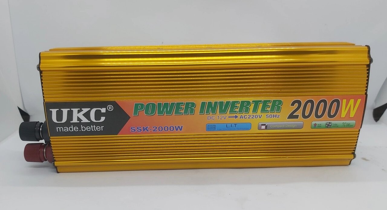 Автомобильный инвертор UKC SSK-2000W 12v-220v модифицированная синусоида Автомобильный инвертор UKC SSK-2000W 12v-220v модифицированная синусоида