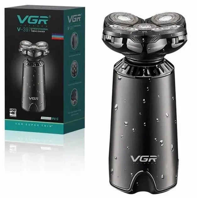 Мужская электробритва VGR V-397 · Аккумуляторная бритва с пятью бритвенными головками и водонепроницаемым корпусом Мужская электробритва VGR V-397 · Аккумуляторная бритва с пятью бритвенными головками и водонепроницаемым корпусом