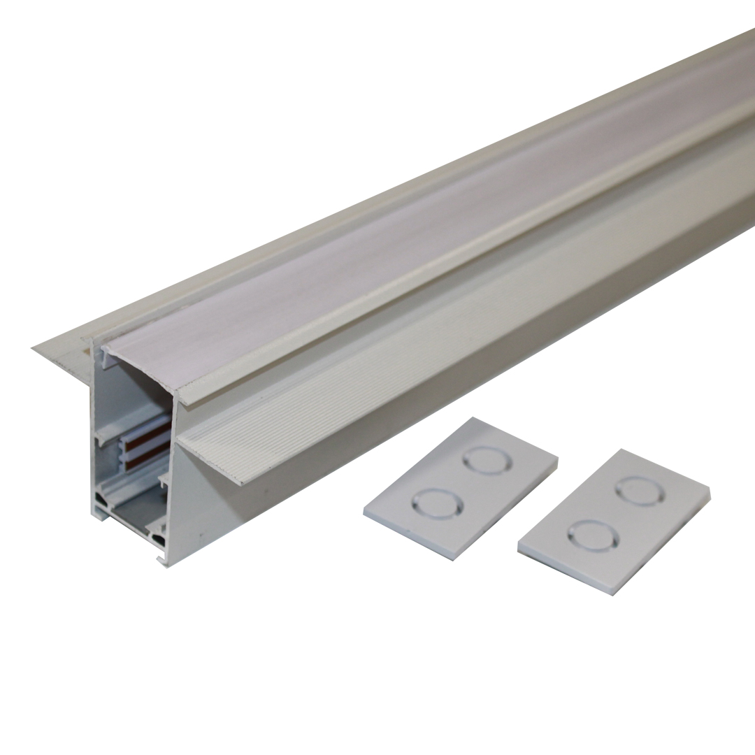 Трековая магнитная рейка врезная 1 м, белый Трековая магнитная рейка врезная 1 м, белый