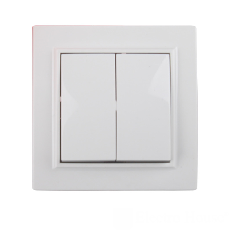 Выключатель двойной Белый Выключатель двойной Белый