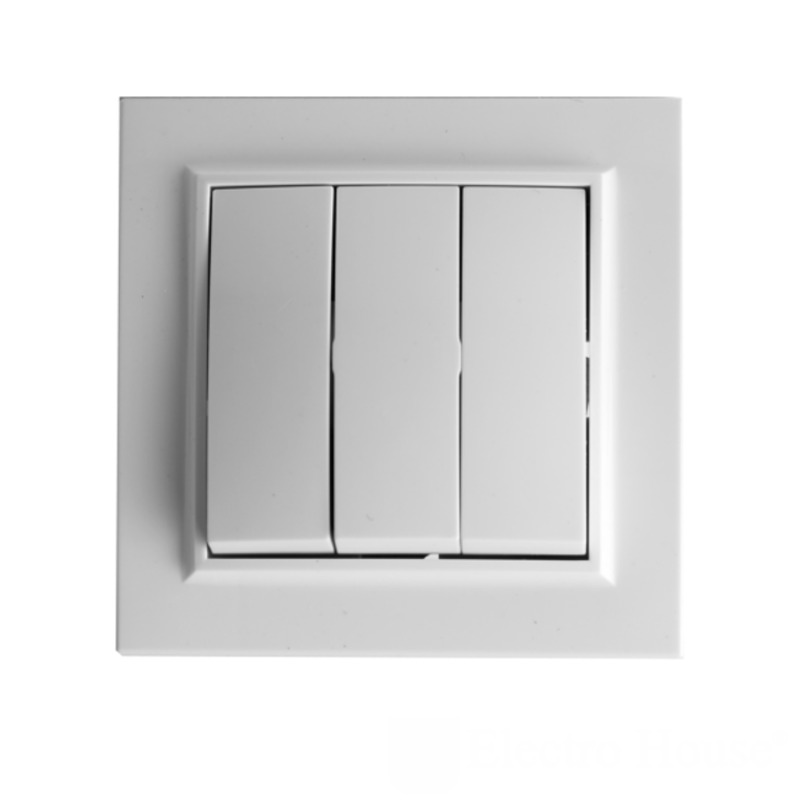 Выключатель тройной Белый Выключатель тройной Белый