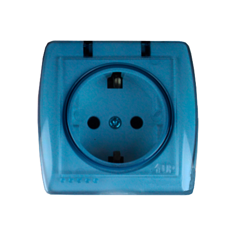 Розетка с заземлением с крышкой 16 А Acura Розетка с заземлением с крышкой 16 А Acura