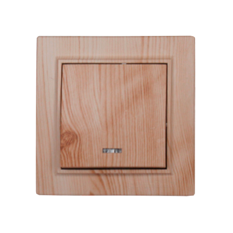 Выключатель с подсветкой Enzo Светлое дерево Выключатель с подсветкой Enzo Светлое дерево