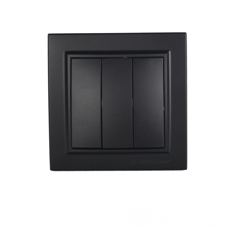 Выключатель тройной Графит Выключатель тройной Графит