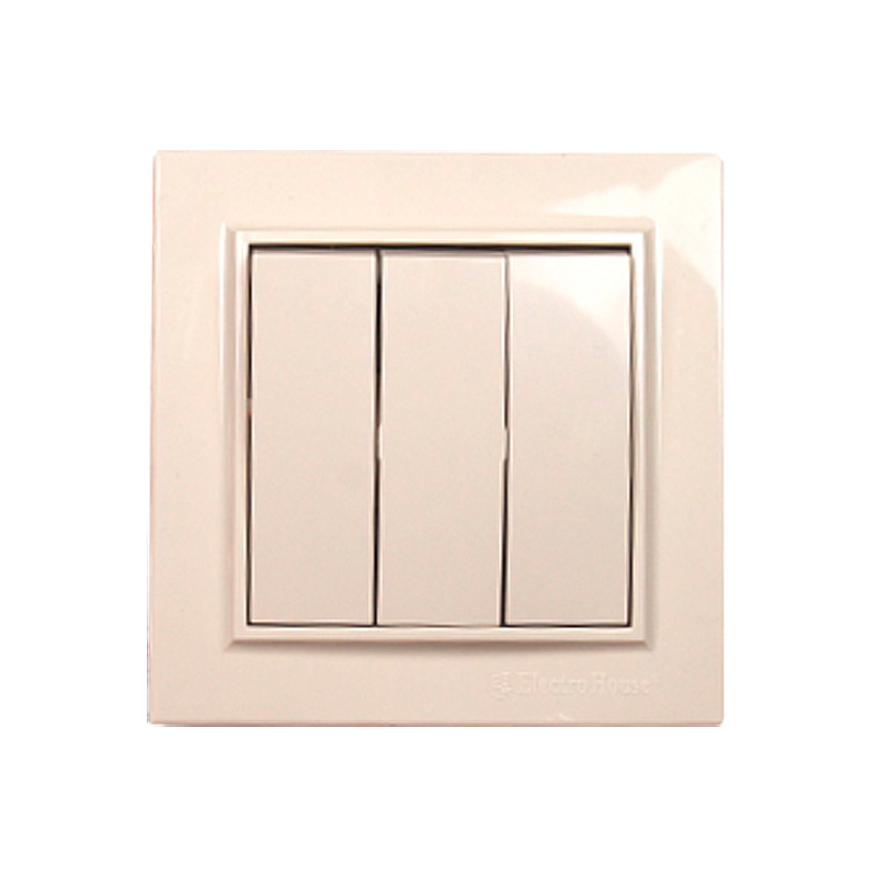 Выключатель тройной Enzo Латте Выключатель тройной Enzo Латте