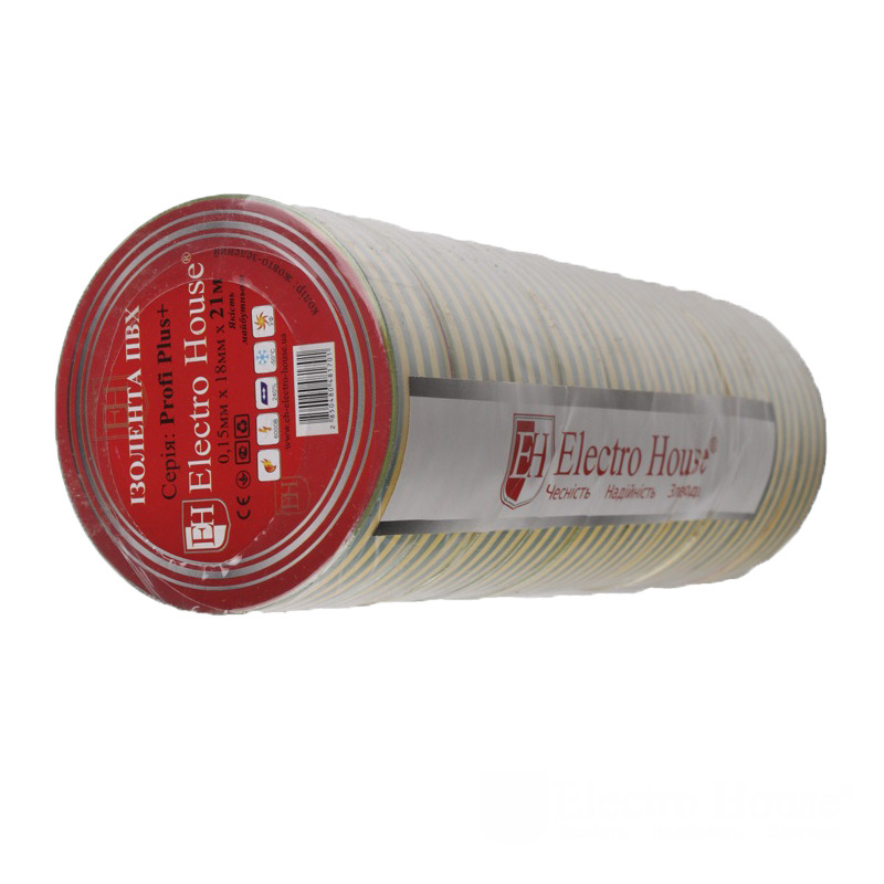 Желто-зеленая изолента 21 м Желто-зеленая изолента 21 м