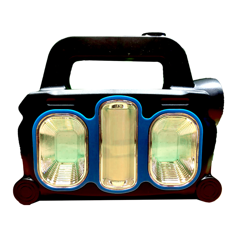 Фонарик с аккумулятором и солнечной батареей Синий Фонарик с аккумулятором и солнечной батареей Синий